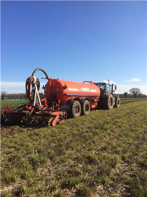 Spreading fleet at a farm in North Norfolk